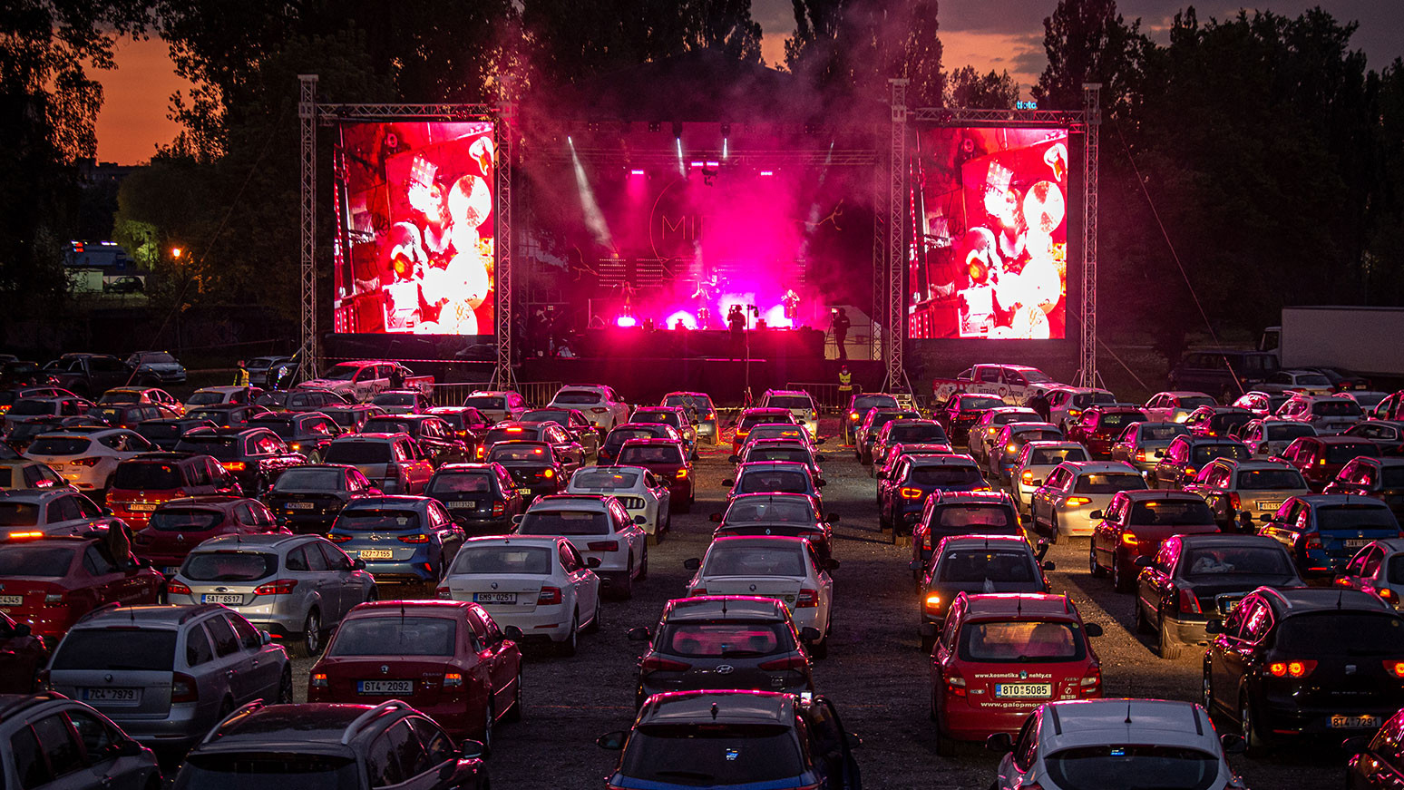 Drive-in entertainment at Grey Eagle Resort